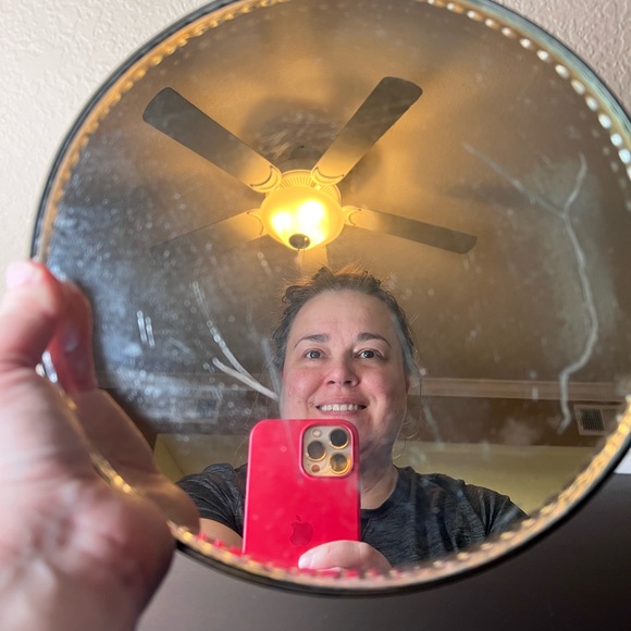 Antique 1910 Beveled Glass Mirror Vanity Tray, Platter, Toiletries Display Stora - Picture 6 of 7